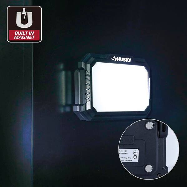 p_kuru　36 Husky Husky 2-Pack 1200 Lumens Rechargeable Magnetic Utility Light