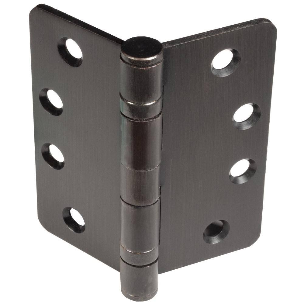Primed White MDF 2-Panel Interior Door with Oil Rubbed Bronze Hinges