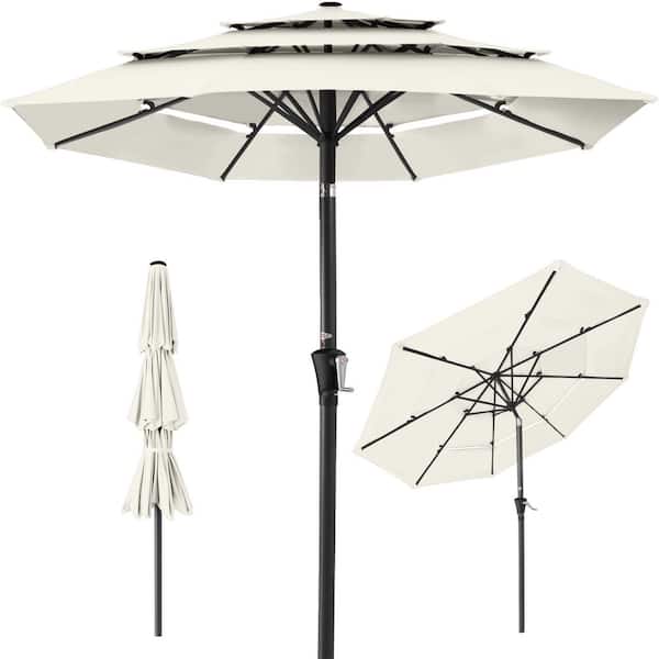 3 patio umbrella pole OYOCO Light Brightness Modes Cordless,with 28 Cool White LEDs-4 * AA Battery Operated Umbrella Lights,Fits 1.15