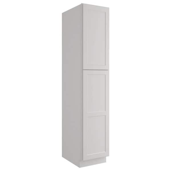 HOMEIBRO 18-in W X 24-in D X 84-in H in Shaker Dove Plywood Ready to Assemble Floor Wall Pantry Kitchen Cabinet