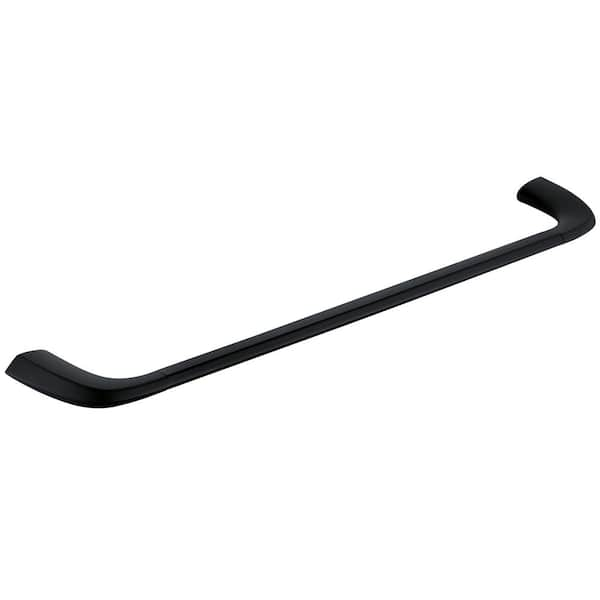 Savannah Towel Bar Matte Black White 24 Inch, Bath