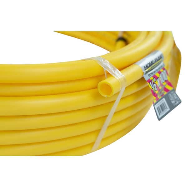 Long Lasting Polyethylene Yellow x 100 ft Underground Gas Pipe 1/2 in 