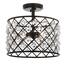 JONATHAN Y Gabrielle 23 in. 4-Light Oil Rubbed Bronze Crystal/Metal LED ...