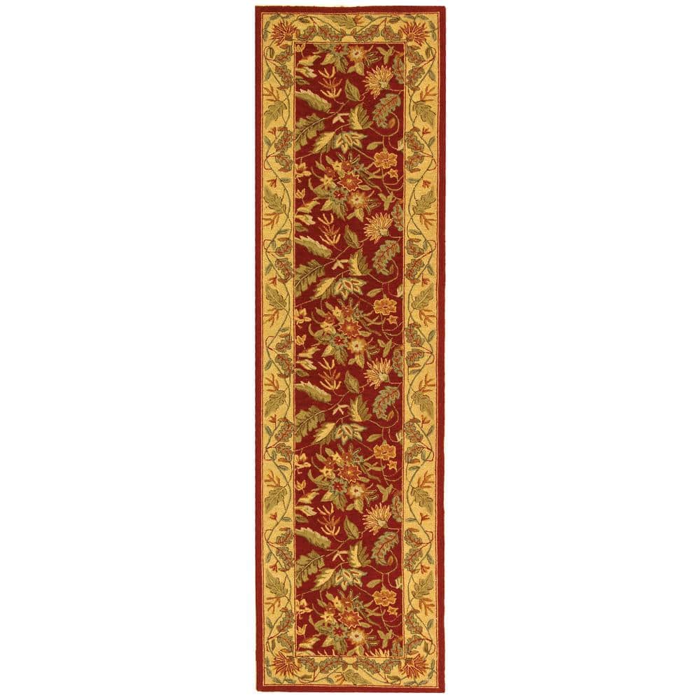 SAFAVIEH Chelsea Red 3 ft. x 20 ft. Border Runner Rug HK141C-220 - The ...