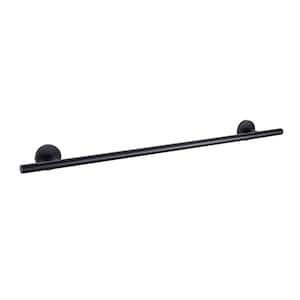 Bagno Nera Stainless Steel 30 in. Towel Bar in Matte Black