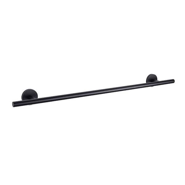 Lexora Bagno Nera Stainless Steel 30 in. Towel Bar in Matte Black