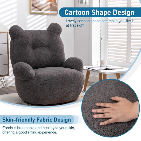 Cartoon Short Plush Seat Cushion for Office Chair Pillow Sofa