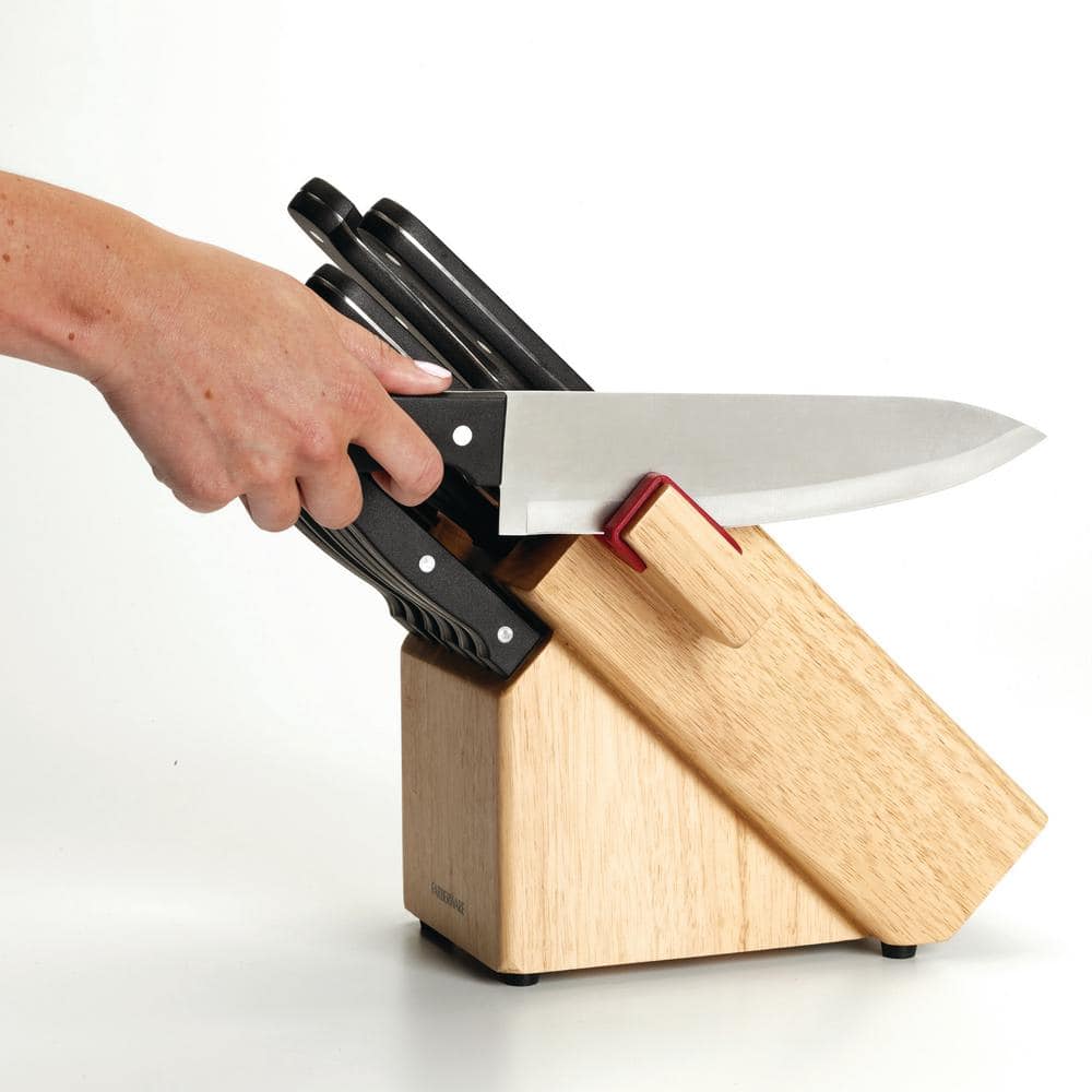 Farberware 14-Piece High-Carbon Stainless Steel Knife Block Set