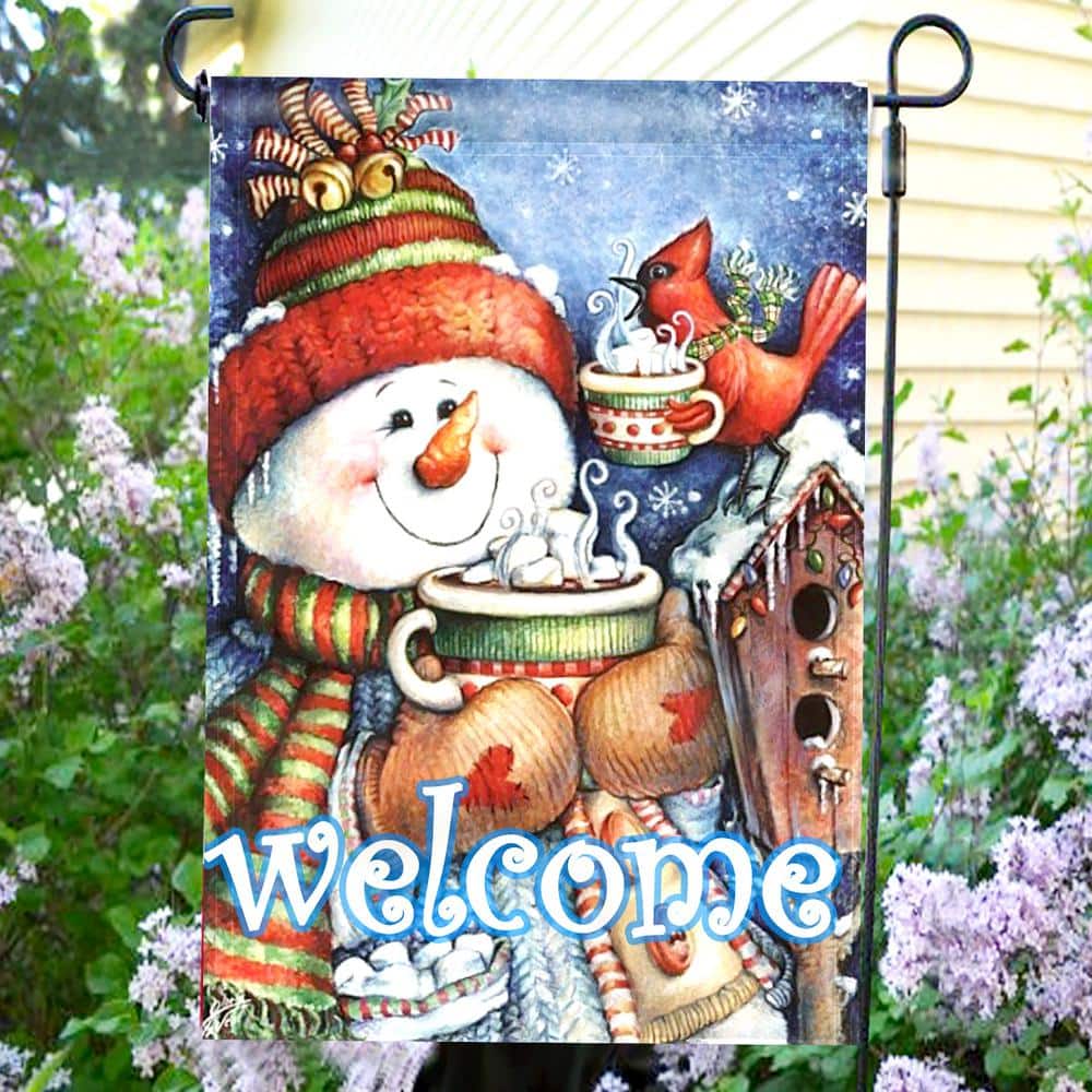 Seasonal Multicolor Polyester Double-Sided Garden Flag Set