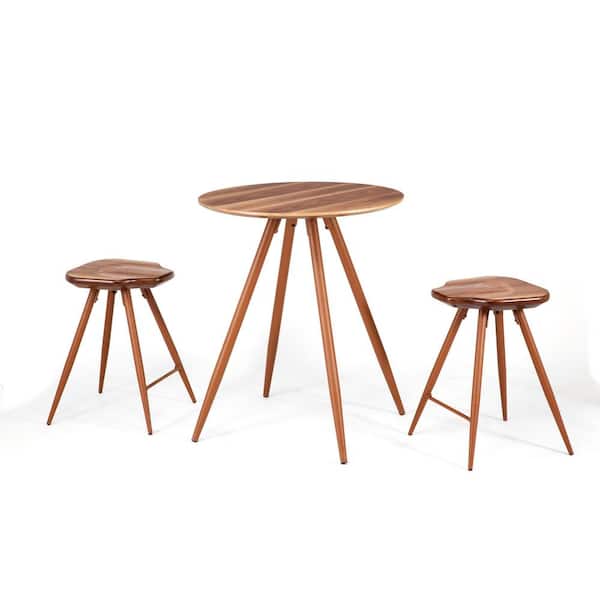 ACME Furniture Ainslee 3-Piece Oak Bar Table Set