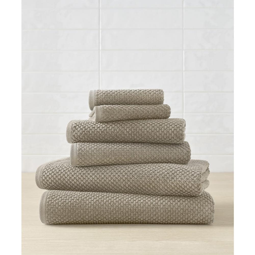 My Pillow Bath Towel Set - 6 Piece - Gray - 2 Bath Towels 56in x