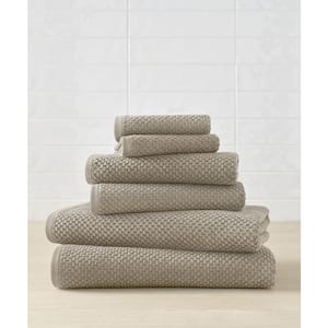 Blue Loom Lilly Cotton blend 6-Pcs Towel Set, Taupe
