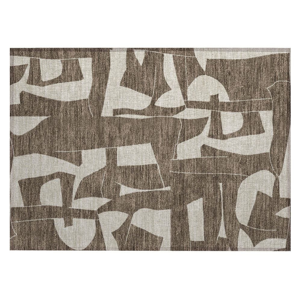 Chantille Machine Washable Indoor/Outdoor Abstract ACN2604 Brown 2 ft. x 3 ft. Accent Rug price history on PriceWatchPro