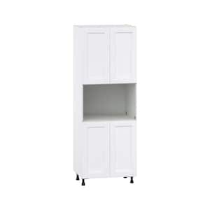 Mancos Glacier White Shaker Assembled Pantry Micro/Oven Kitchen Cabinet (30 in. W x 84.5 in. H x 24 in. D)