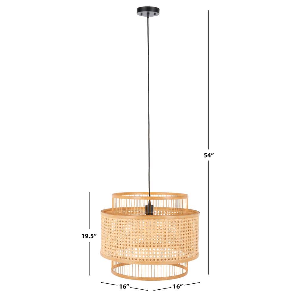 Triela Artisanal Woven Rattan 20" LED Pendant Light