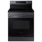 Smart 6.3 cu. ft. Freestanding Electric Range with Rapid Boil and Self Clean in Black Stainless Steel