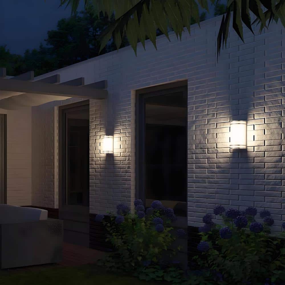 Brushed Nickel LED Wall Sconce with Acrylic Shade