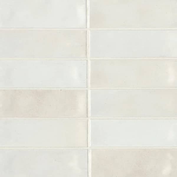 Celine 2 in. x 6 in. Glossy White Porcelain Subway Floor and Wall Tile (5.33 sq. ft. /Case)