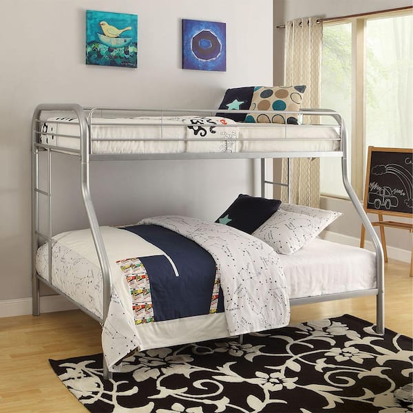 Acme Furniture Tritan Twin Over Full Metal Bunk Bed 02053SI - The