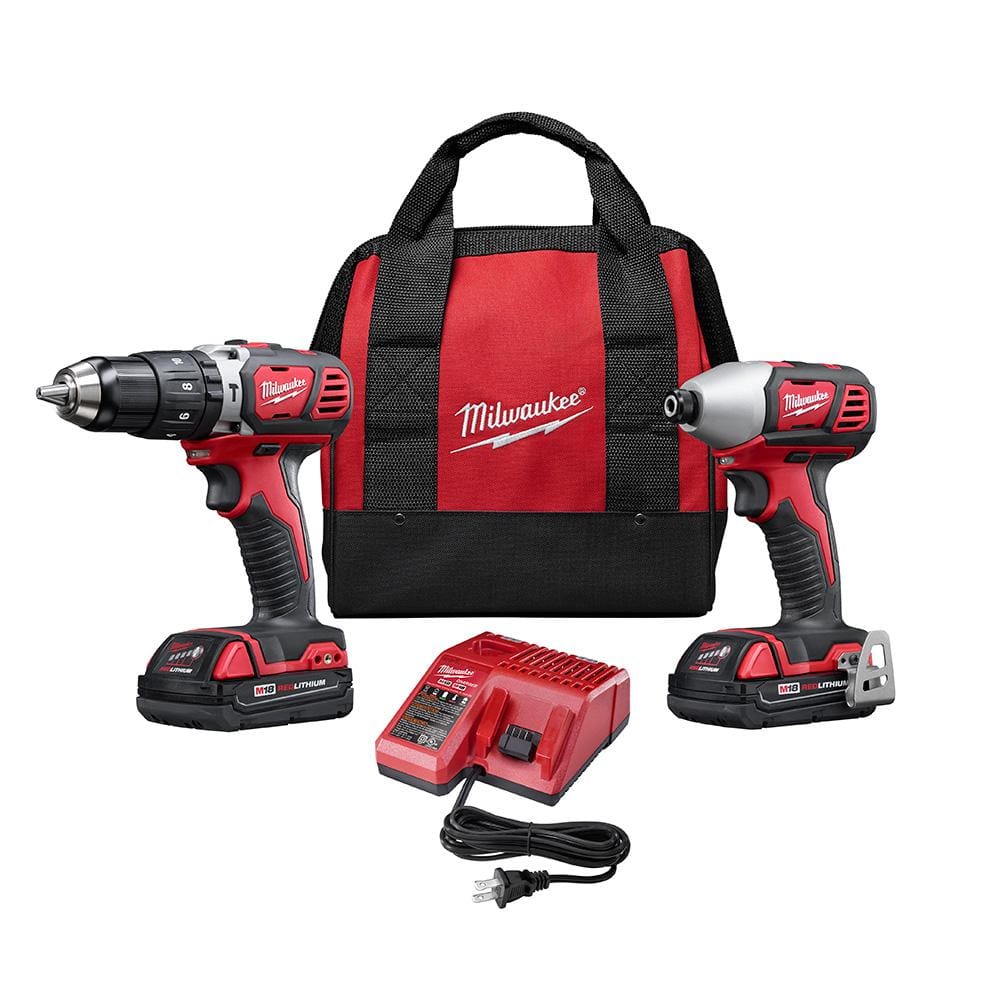 Milwaukee M18 18V Lithium-Ion Cordless Hammer Drill/Impact Driver Combo Kit  (2-Tool) w/(2) 1.5Ah Batteries, Charger, Tool Bag 2697-22CT The Home Depot