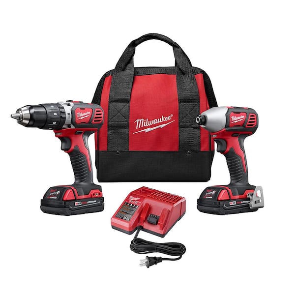 Milwaukee 2893-22CX M18 18-Volt 2-Tool 3-Speed Drill and Impact Driver Combo Kit 