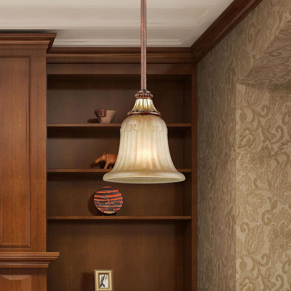 Chaumont 1 Light Verona Bronze with Aged Gold Leaf Accents Mini Pendant price history on PriceWatchPro