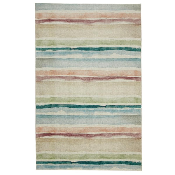 Mohawk Home Printed Indoor/ Outdoor Avenue Stripe Multi Area Rug