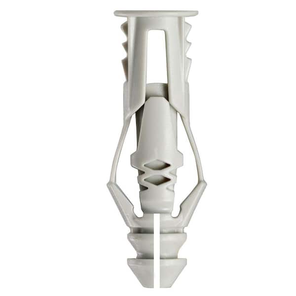 #8 1-1/4 Gray Ribbed Anchors with Screws (100-Pack)