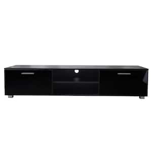 Modern TV Stand Fits TV's up to 70 in. with Open Shelves for Living Room Bedroom