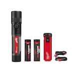 1100 Lumens LED USB Rechargeable Twist Focus Flashlight with REDLITHIUM USB Charger and Portable Power Source Kit