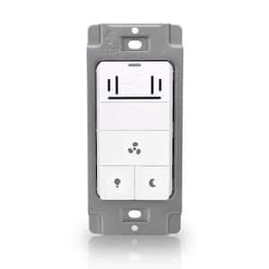 1390 Series Humidity Sensor Switch 5-Function On/Off Switch in White