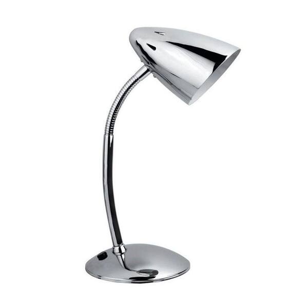 Illumine Designer Collection 16 in. Chrome Desk Lamp with Chrome Metal Shade