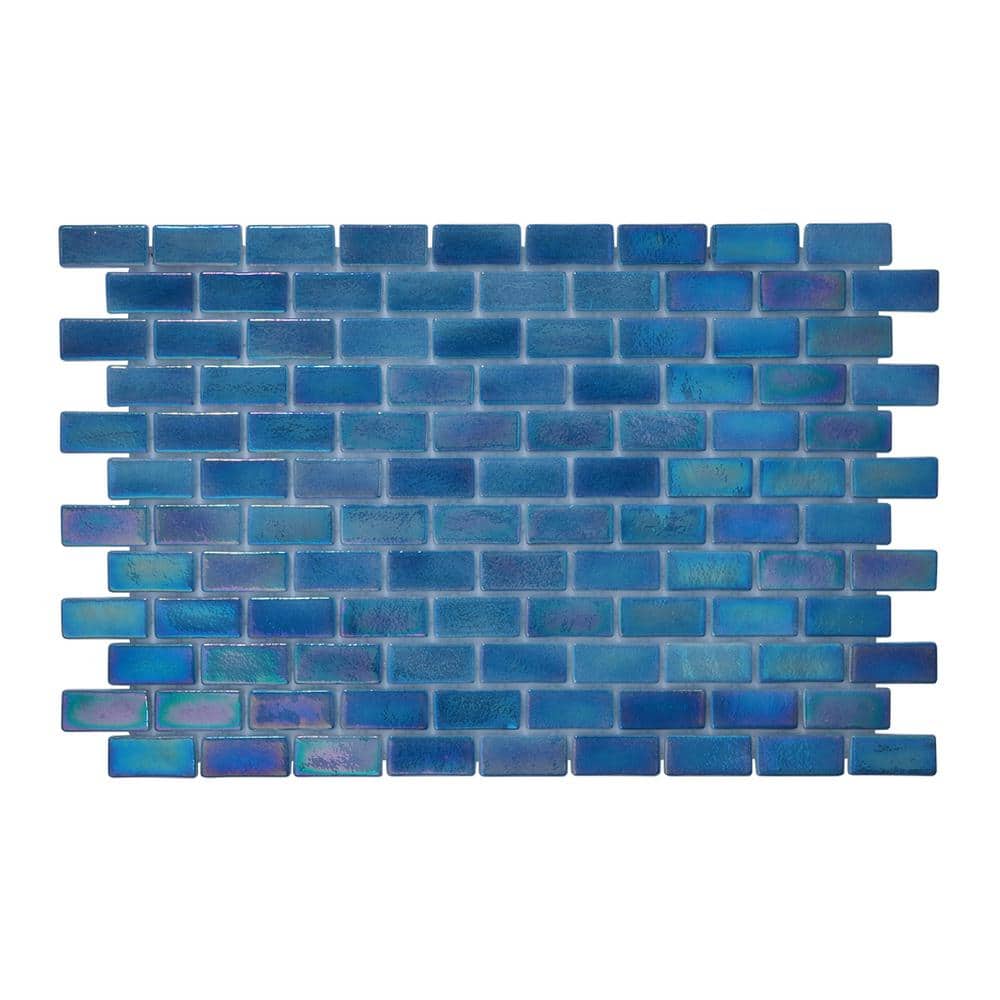 Glass Tile Love Selfless Subway Blue 22.5 in. x 13.25 in. Glossy Glass Patterned Mosaic Wall Tile (9.68 sq. ft./Case) price history on PriceWatchPro