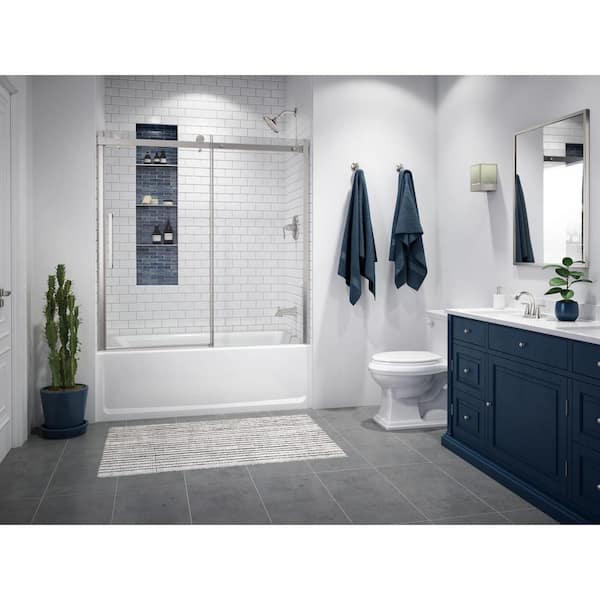 PROJECTA 60 in. x 36 in. Acrylic Right-Hand Drain Rectangular Alcove Soaking Bathtub in White