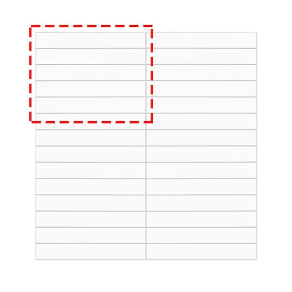 sunwings Stacked White 6 in. x 6 in. Peel and Stick Backsplash Stone Composite Wall Tiles (0.25 Sq. Ft.)