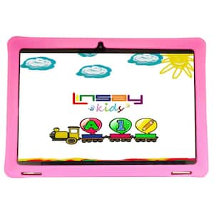 10.1 in. 2GB RAM 32GB Android 12 Quad Core Tablet with Pink Kids Defender Case