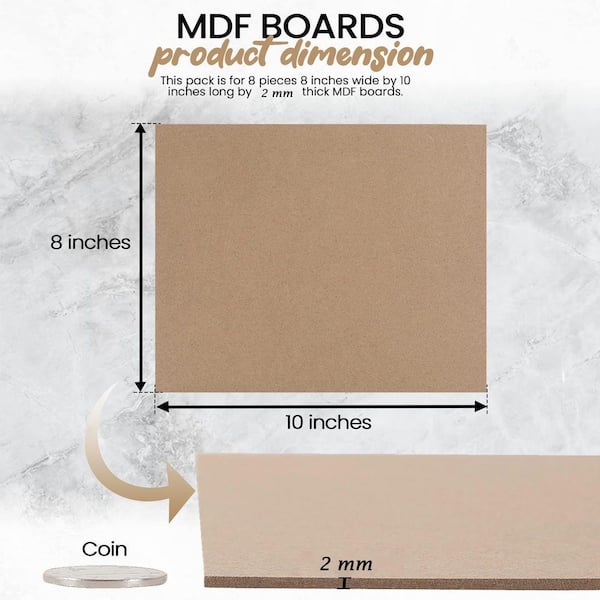 Angel Sar 0.0 7 in. x 0.67 ft. x 0.83 ft. MDF Board with Smooth