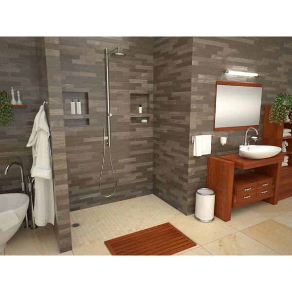 Barrier Free Shower - Five piece 54x36 - Subway Tile Look