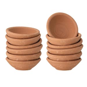 Small Pinch Terra-cotta Tealight and Voltive Holders (Set of 12)