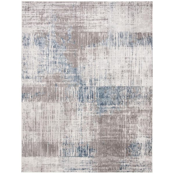 SAFAVIEH Craft Gray/Blue 12 ft. x 15 ft. Plaid Abstract Area Rug
