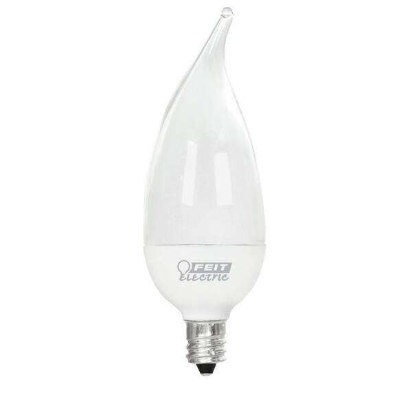 Feit Electric 25W Equivalent Soft White (3000K) CA Frost Candelabra Base LED Light Bulb