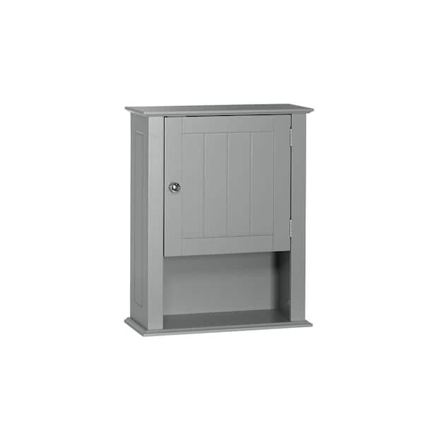 Ashland 16.5 in. W x 20.4 in. H x 7 in. D Bathroom Storage Wall Cabinet and Laundry Medicine Cabinet in Gray