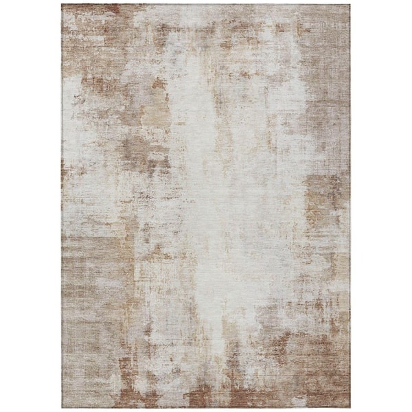 Chantille Machine Washable Indoor/Outdoor Abstract ACN2171 Beige 8 ft. x 10 ft. Area Rug