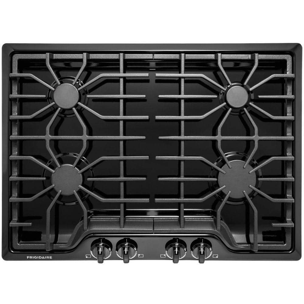 Frigidaire 30 in. Gas Cooktop in Black with 4 Burners