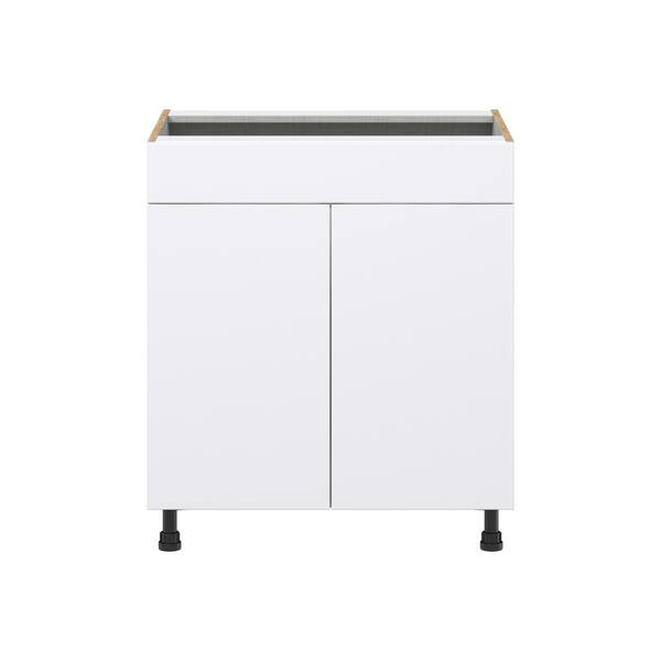 Assembled Sink Base Kitchen Cabinet in White with False Drawer