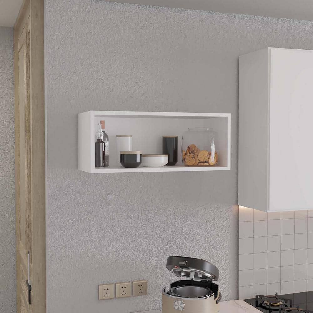 30 in. W x 12.5 in. D Open Wall Shelves, Stackable Cube Floating Storage Wa