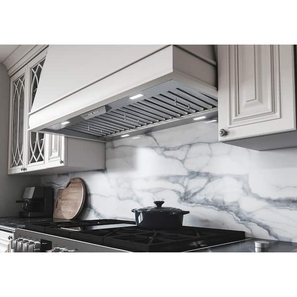 Monsoon II 36 in. 1200 CFM Insert Mount Range Hood with LED Light in Stainless Steel