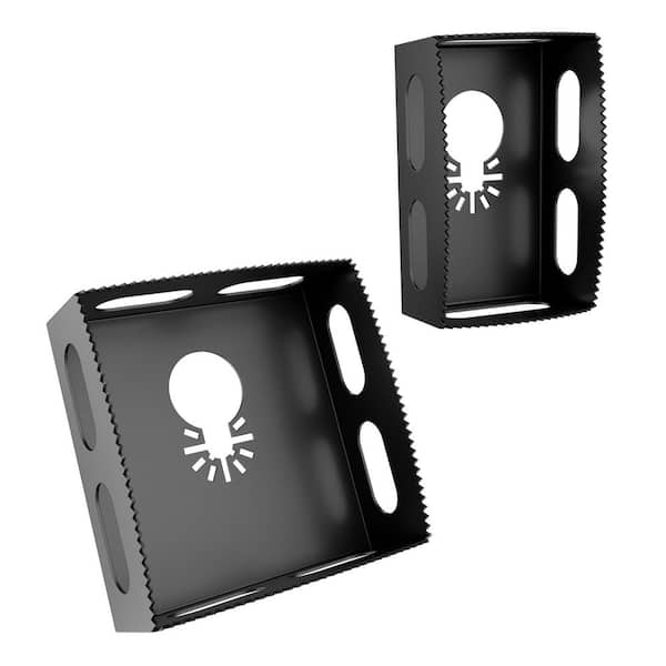 Stainless Steel Drywall Outlet Box Cutter with Sharp Tooth Design for Single-Gang Electrical Boxes, Sheetrock