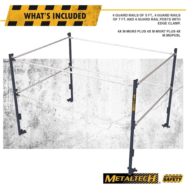 MetalTech 7 ft. W x 5 ft. H Galvanized Steel Guard Rail System for