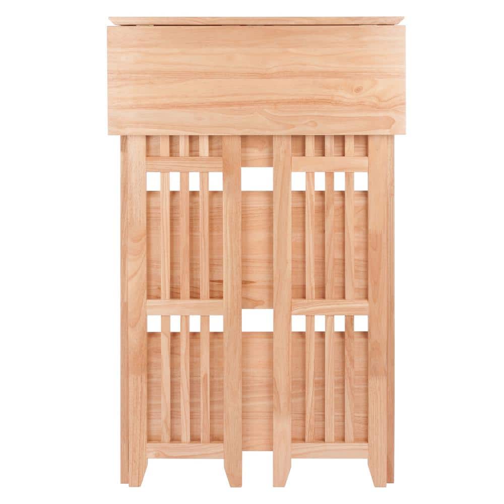 Natural Light Wood 4-Tier Foldable Bookshelf